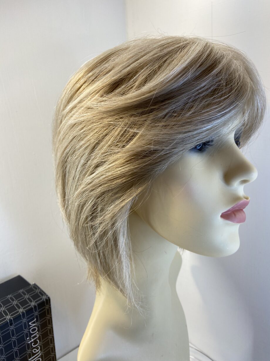 Blonde highlighted designer wig. Bblss497