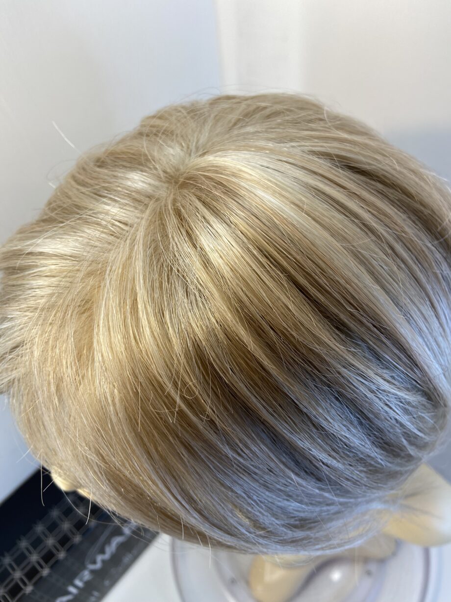 Blonde highlighted designer wig. Bblss497