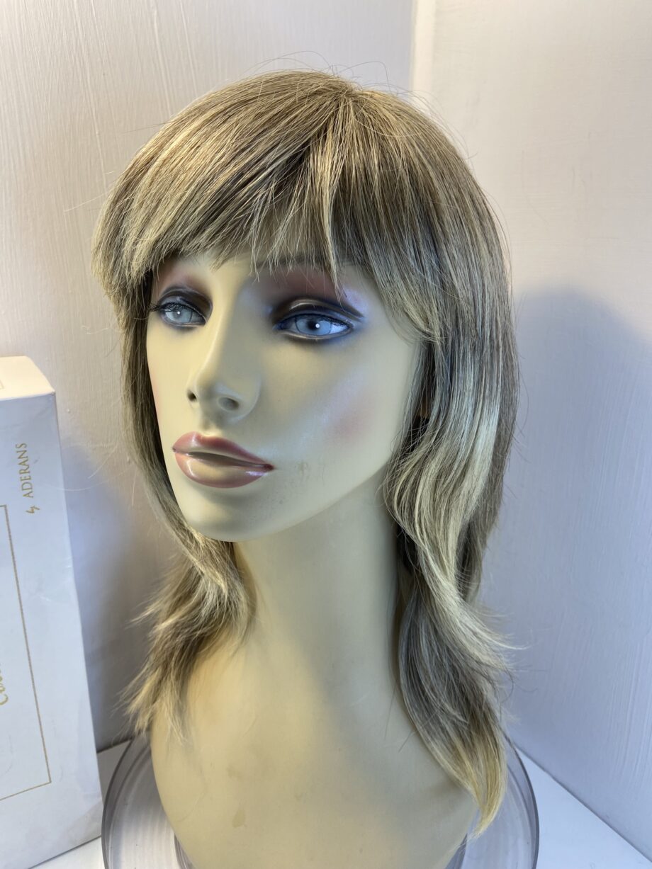 Long blonde Noriko design wig. Bblls507