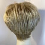 Honey blonde short designer wig. Blss45