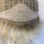 Honey blonde short designer wig. Blss45