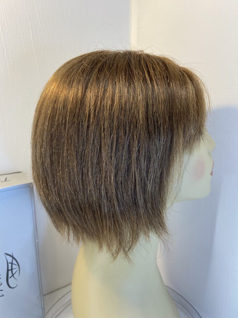 Human hair shiny brown wig. Bbrms504