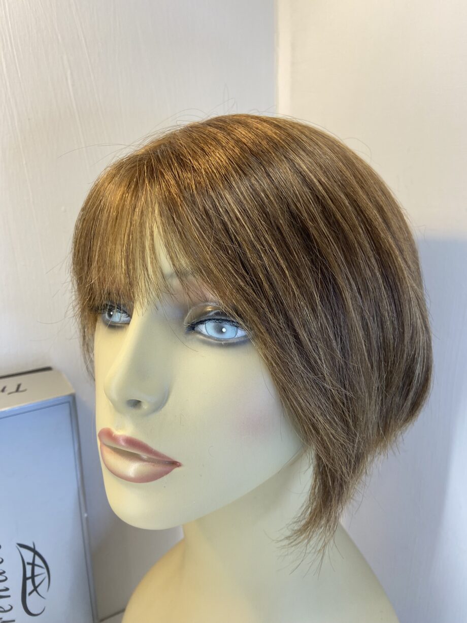 Human hair shiny brown wig. Bbrms504