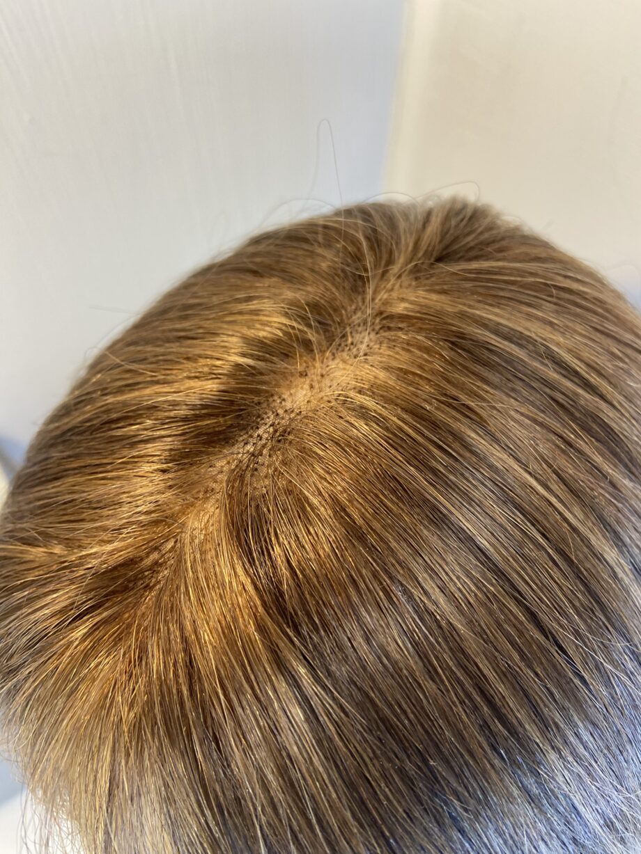 Human hair shiny brown wig. Bbrms504
