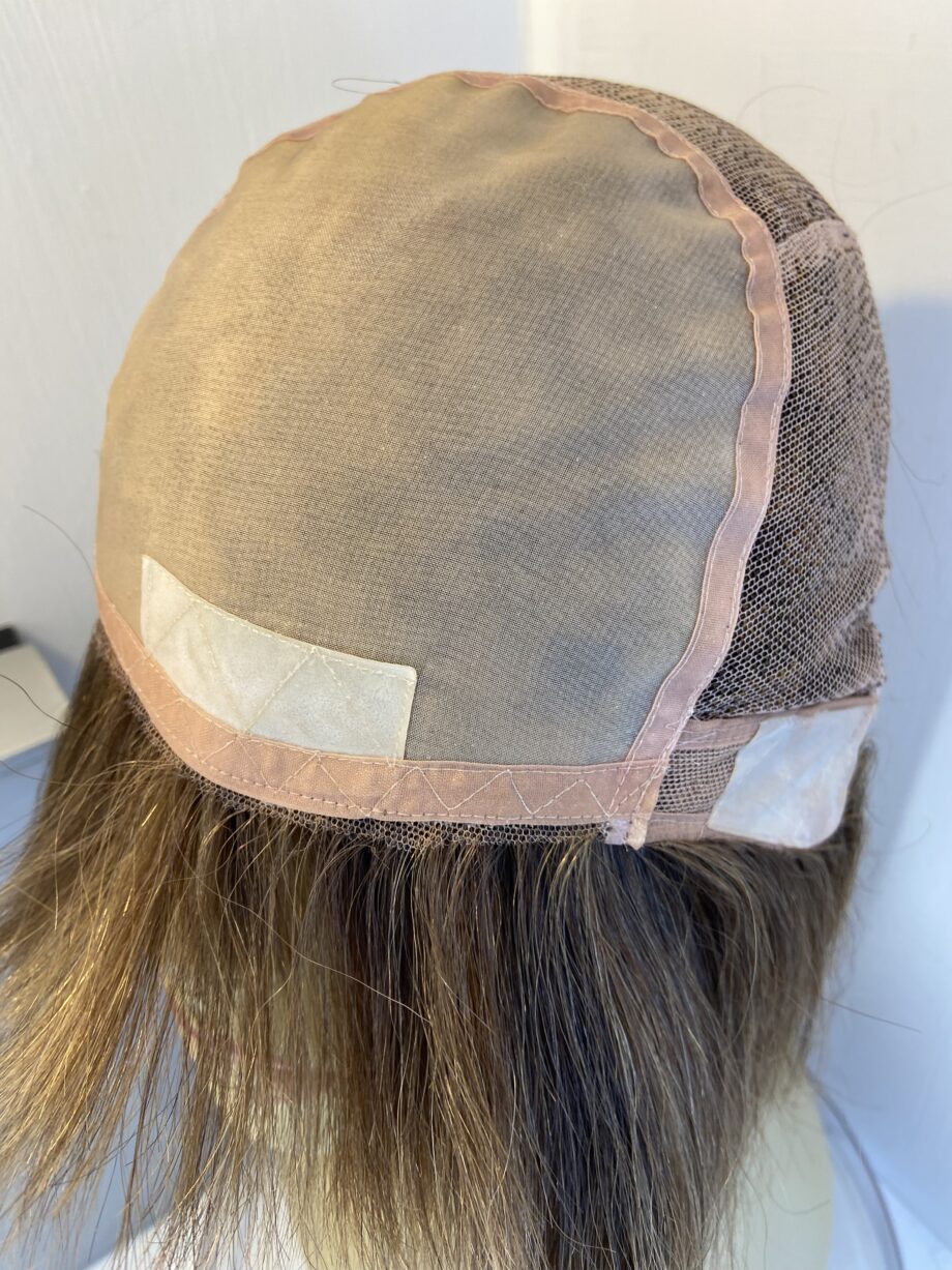 Human hair shiny brown wig. Bbrms504