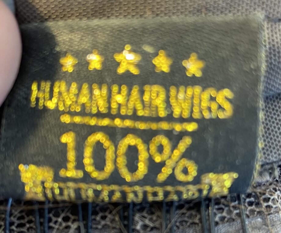 Human hair long brown wig. Brlw737