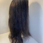 Human hair long dark brown wig. Brlw738