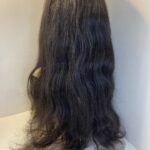 Human hair long dark brown wig. Brlw738