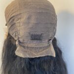 Human hair long dark brown wig. Brlw738