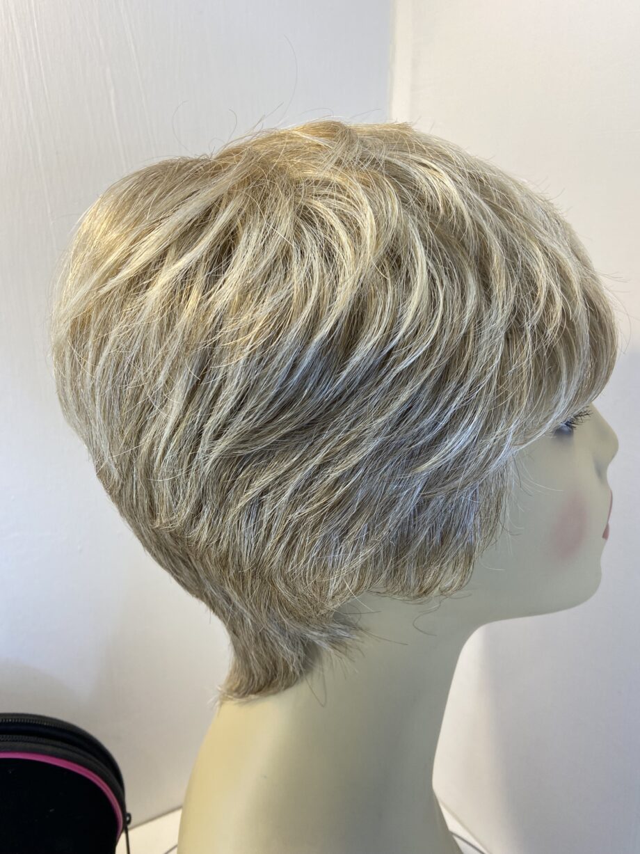 New light blonde short designer wig. Blss740