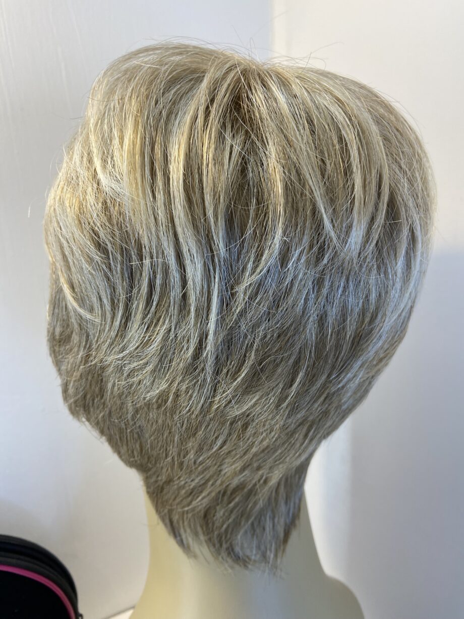 New light blonde short designer wig. Blss740