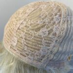 New light blonde short wig. Blss742