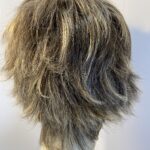 Stylish modern brown highlighted wig. Brss744a