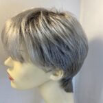Silver grey short wig. Gss737