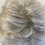 Silver grey wavy wig. Gmw738