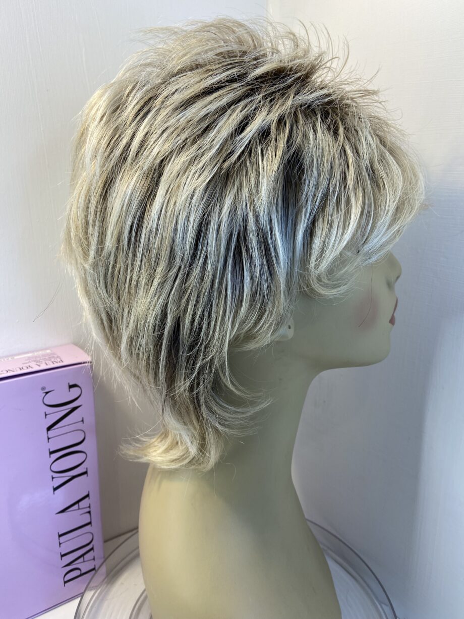 Rooted blonde Paula young wig. Bblss495