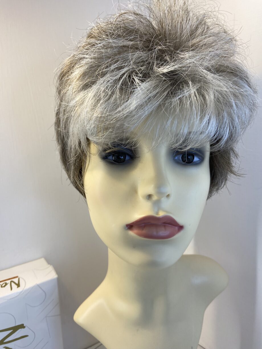 Noriko grey with white flash wig. Bssw496