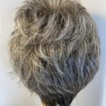 Noriko grey with white flash wig. Bssw496