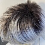 Rooted grey natural image wig. Bgss502
