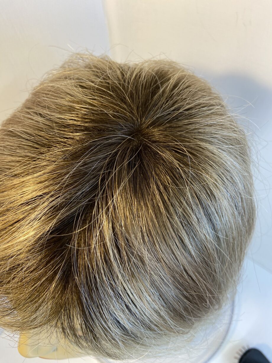 Rooted blonde shiny wig. Blss602