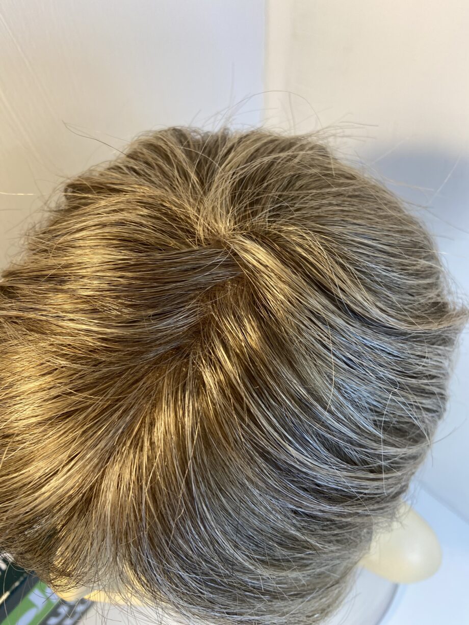 Shiny soft cap blonde wig. Blms513