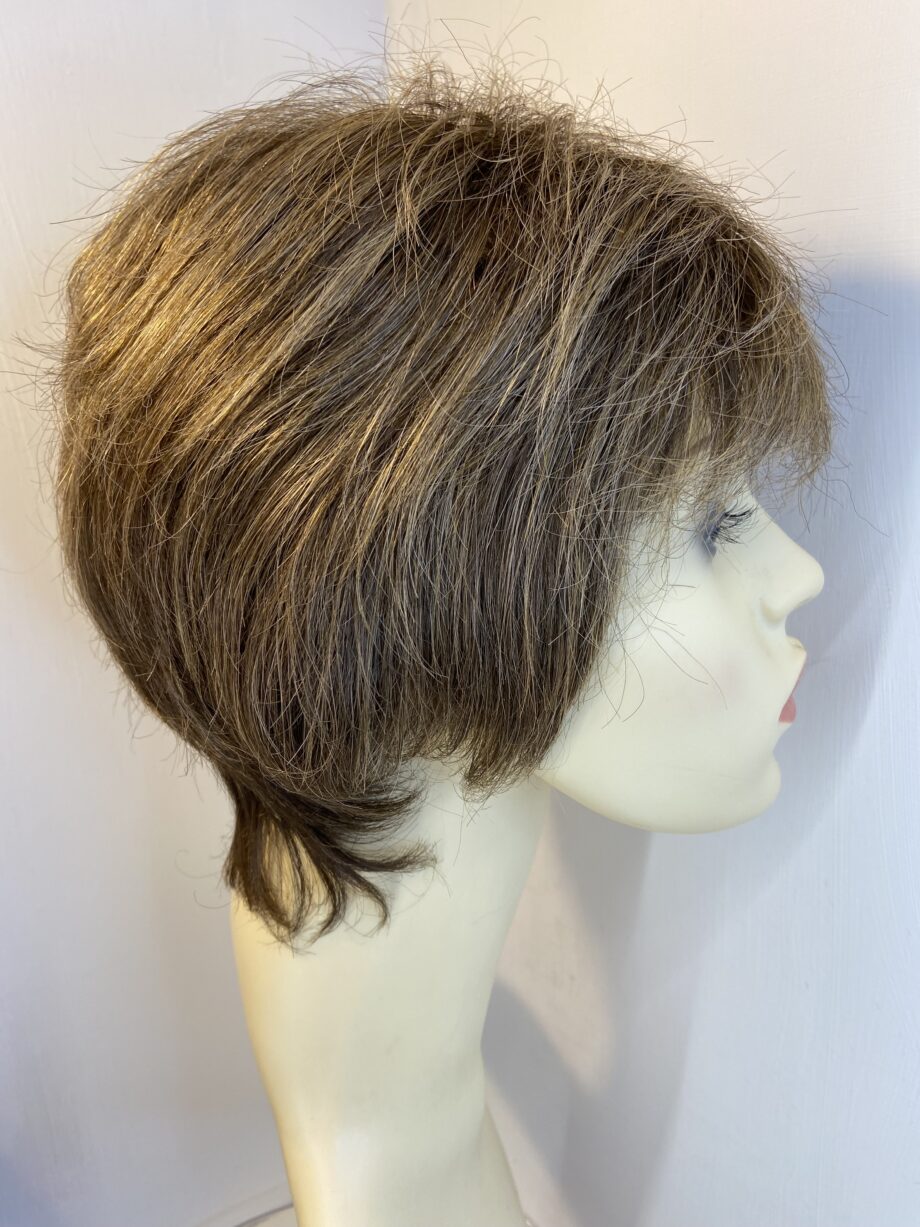 Shiny brown soft cap wig. Hair society. Bbrss517
