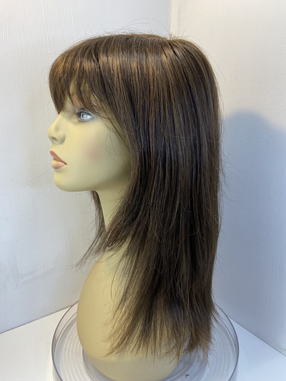 Shiny long brown wig. Brls324