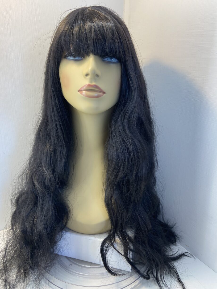 New extra long black wig. Bllw756