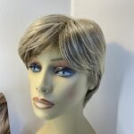 New donated light blonde short designer wig. Bblss609