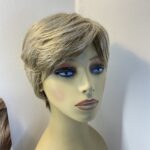New donated light blonde short designer wig. Bblss609
