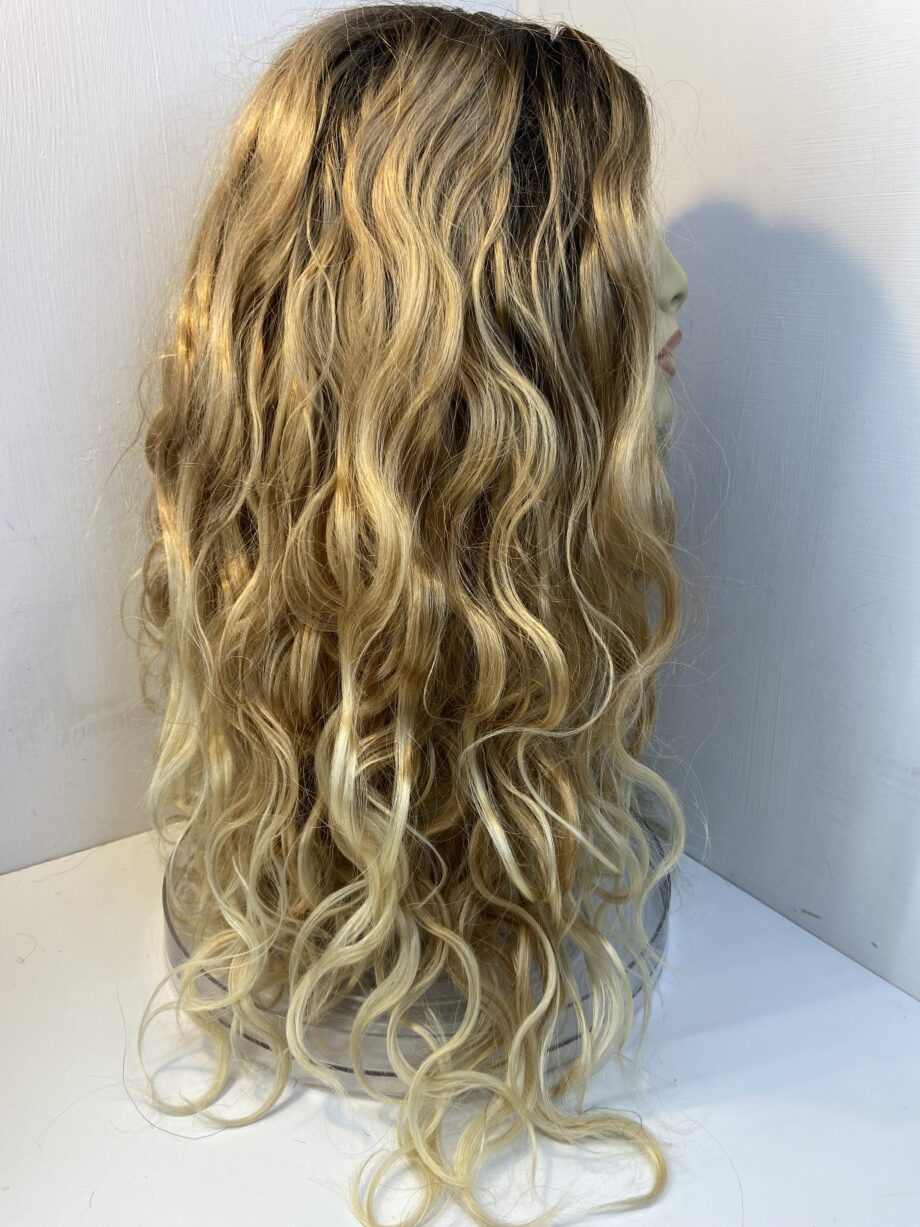 Gorgeous new blonde rooted curly wig. Bllc04