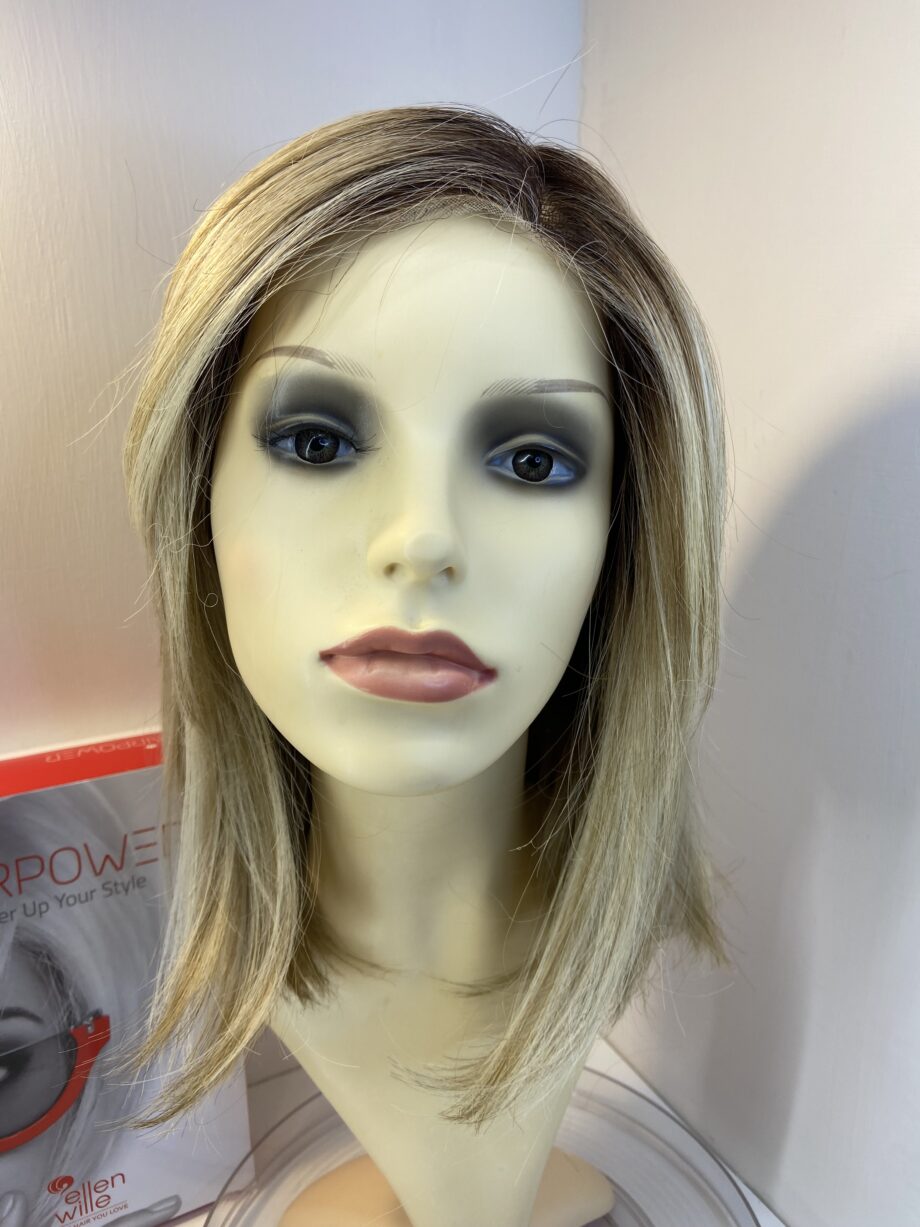 New rooted blonde long wig.
