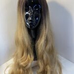 Long honey blonde rooted wig. Bllw15
