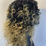 Stylish rooted brown curly wig. Brmc763