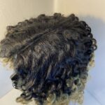 Stylish rooted brown curly wig. Brmc763