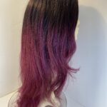 New long burgundy rooted wig. Bulw304