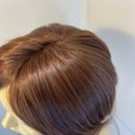 Lovely auburn brown shiny wig. Brms769