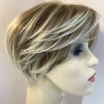 Blonde highlighted short wig. Blss825