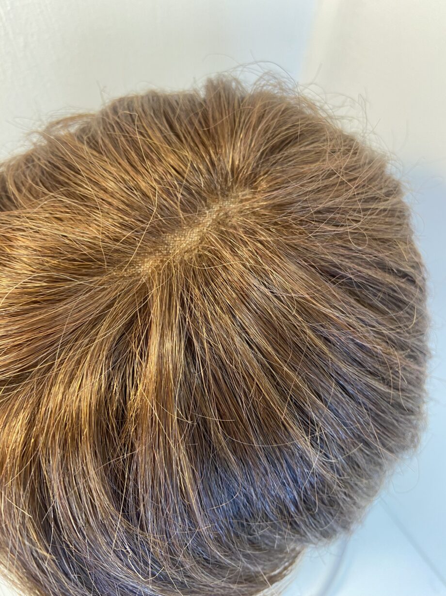 Brown part human hair wig. Brms3343