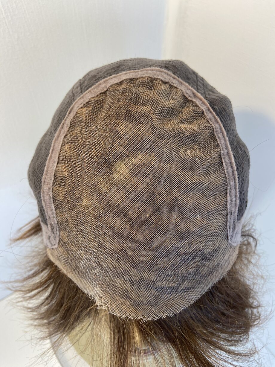 Brown part human hair wig. Brms3343