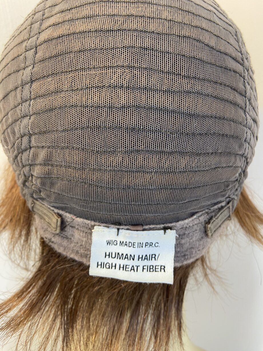 Brown part human hair wig. Brms3343