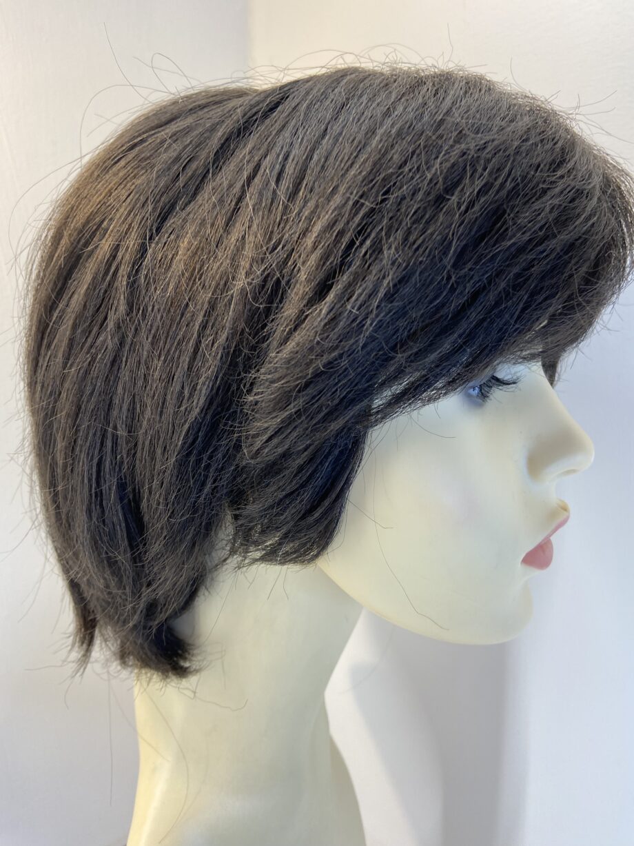 Dark brown short full wig. Brss3350