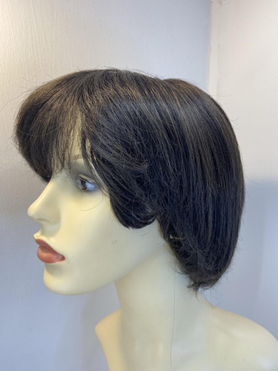 Dark brown short full wig. Brss3350