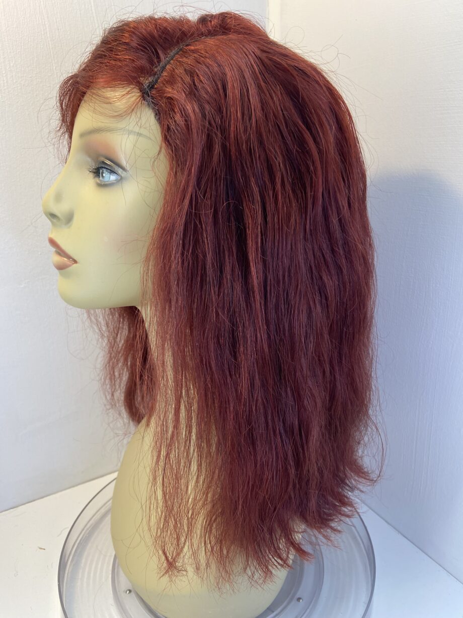 Stunning burgundy red long wavy wig. Rlw3358