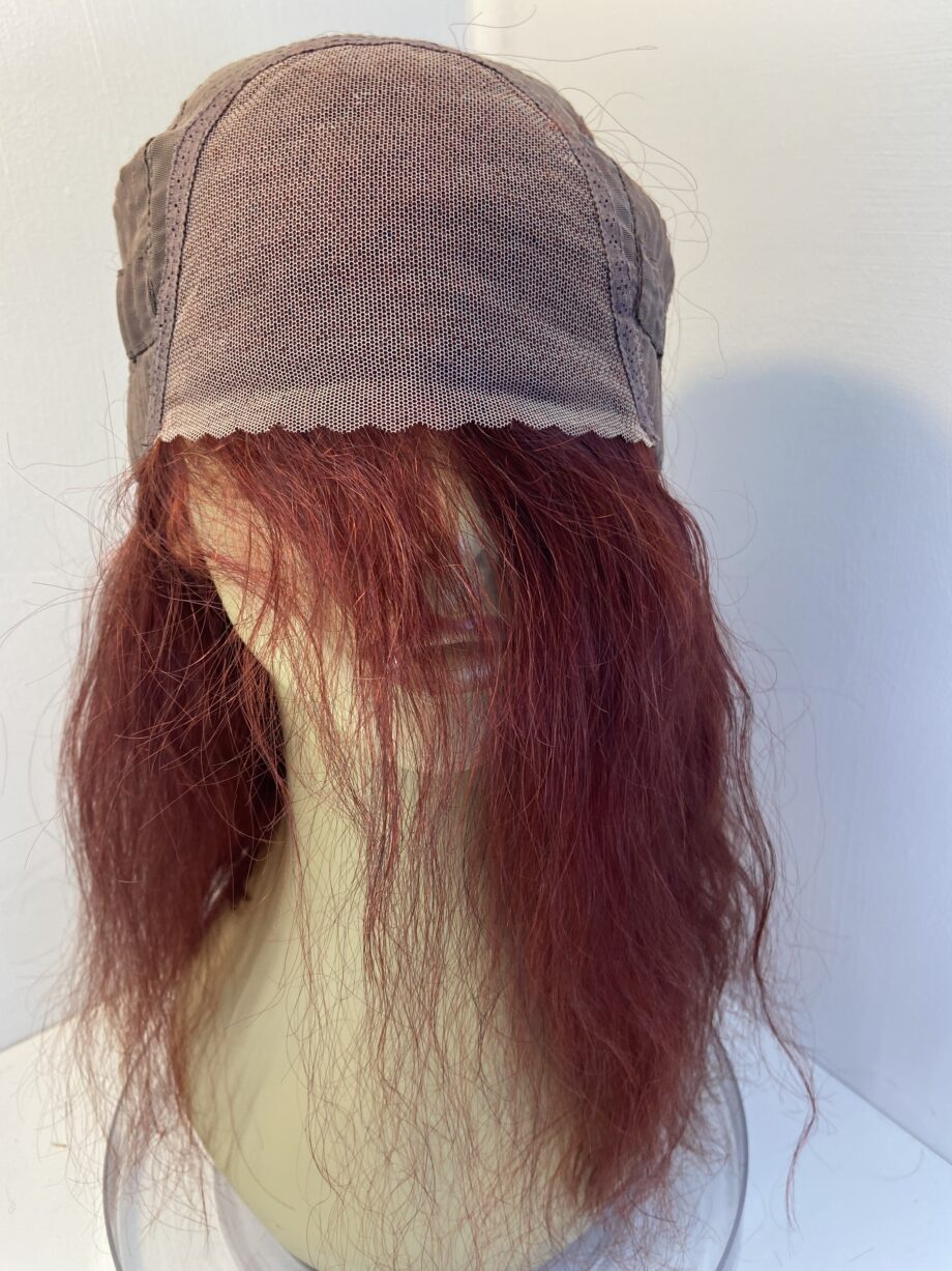 Stunning burgundy red long wavy wig. Rlw3358