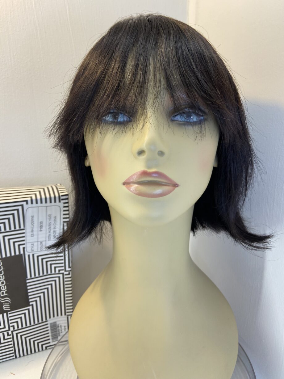 Black human hair wig. Bblams649