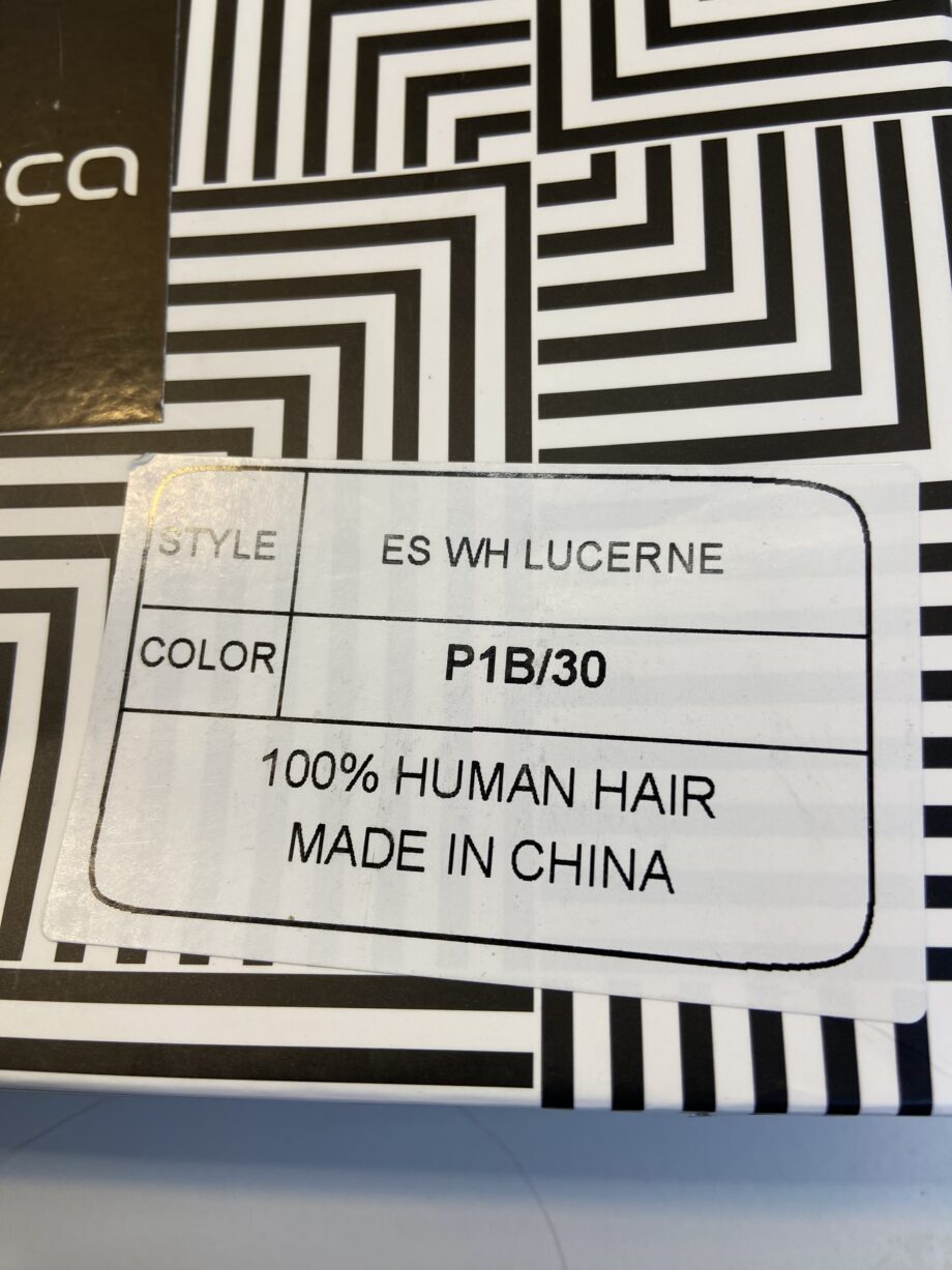 Black human hair wig. Bblams649