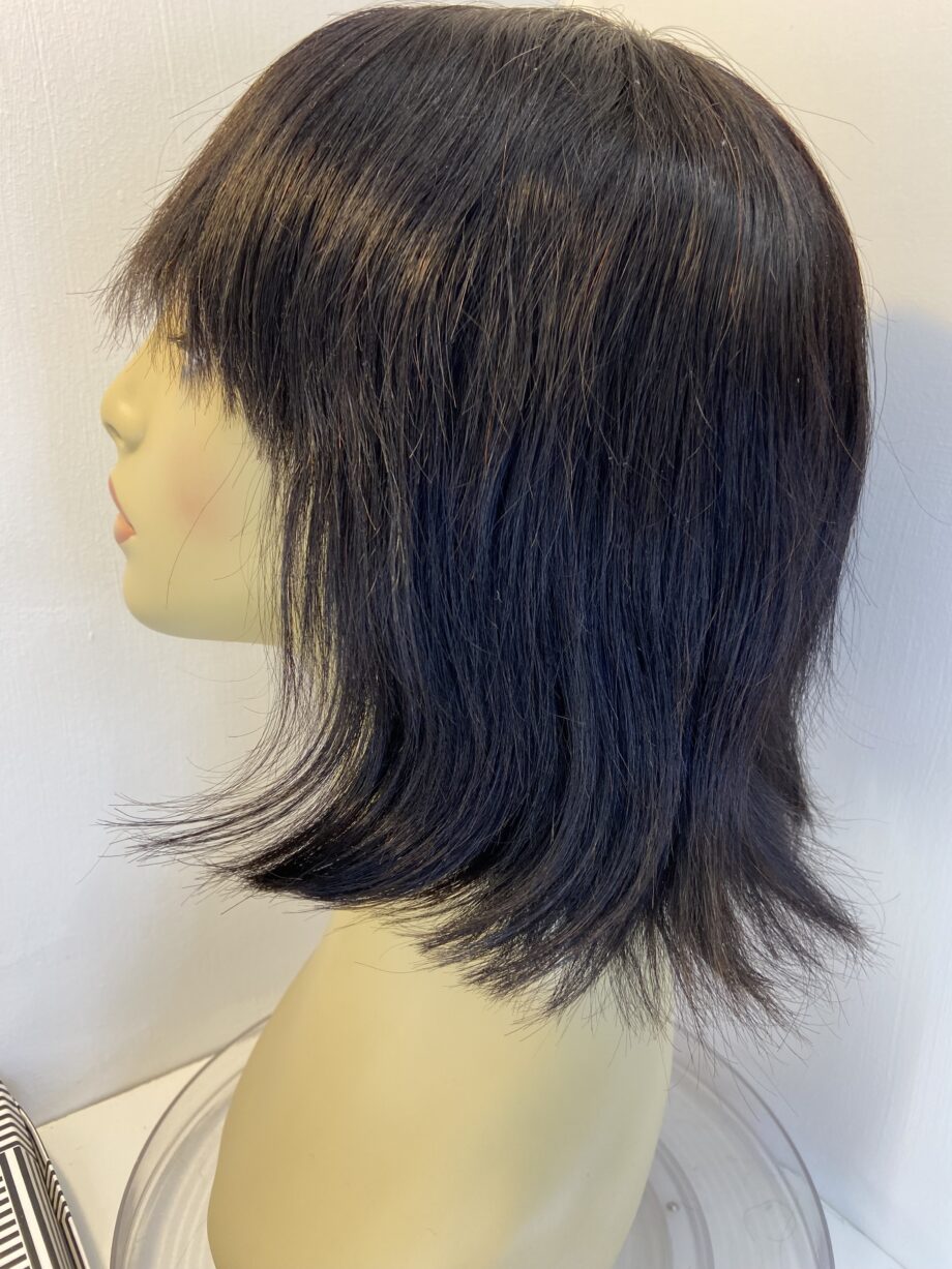 Black human hair wig. Bblams649