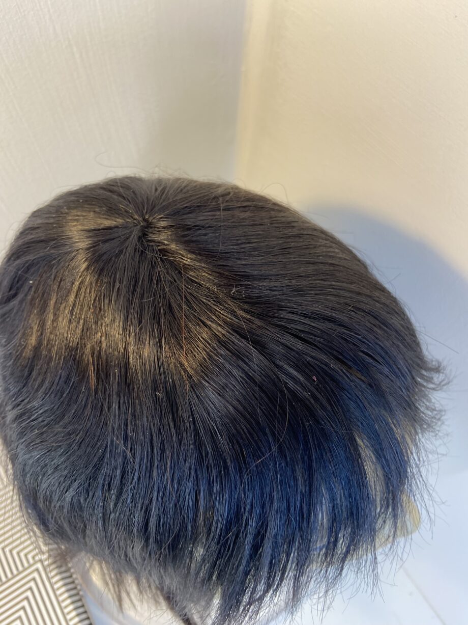 Black human hair wig. Bblams649