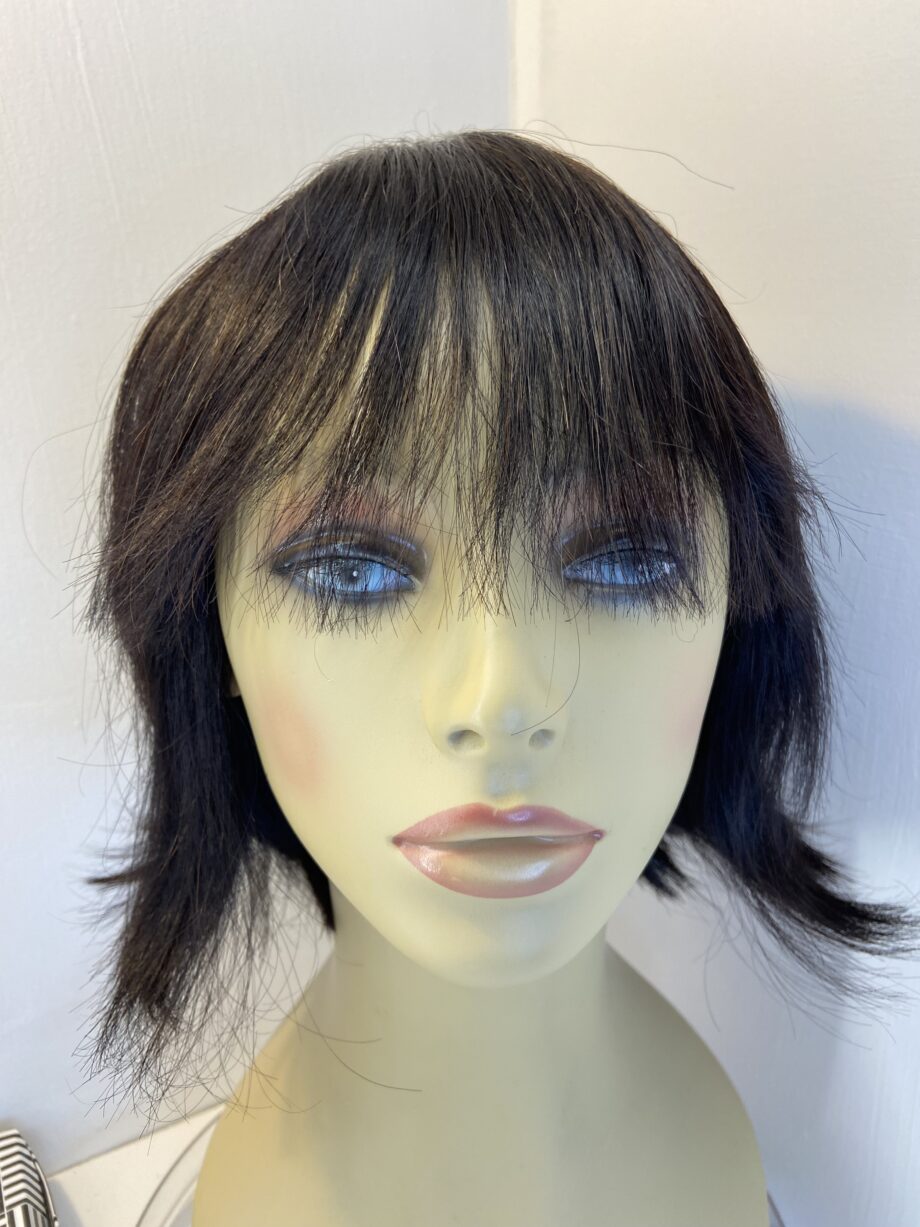 Black human hair wig. Bblams649